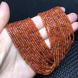 Orange Garnet Cube Loose Beads - DIY Accessories