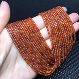 Orange Garnet Cube Loose Beads - DIY Accessories