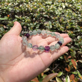 Rainbow Fluorite Bracelet Diamond Shape Beads Crystal Healing Stone
