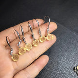 Citrine Rose Flower Earring Pendant Ring Set 925 Sterling Silver Crystal Women
