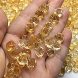Citrine Rose Flower Earring Pendant Ring Set 925 Sterling Silver Crystal Women