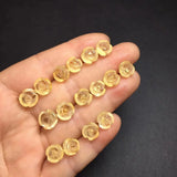 Citrine Rose Flower Earring Pendant Ring Set 925 Sterling Silver Crystal Women