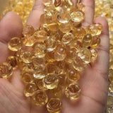 Citrine Rose Flower Earring Pendant Ring Set 925 Sterling Silver Crystal Women