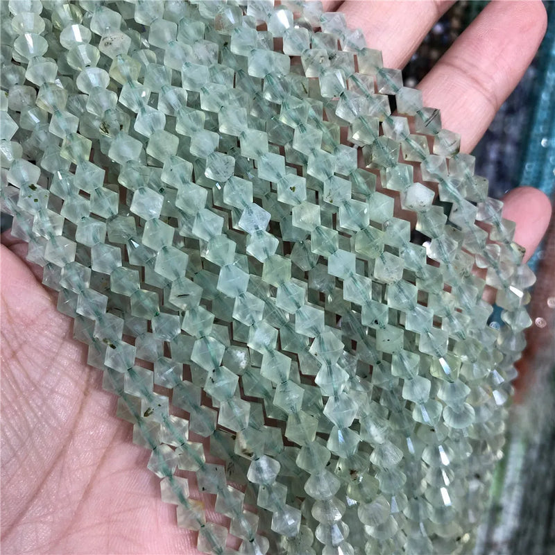 Prehnite 5*5.5mm Disc Beads for Jewelry Making