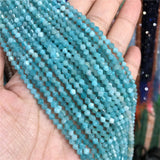 Fengbaowu Natural Stone Tianhe Amazonite 3*4mm Disc Beads DIY Jewelry Making
