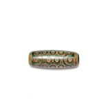 Green/Khaki 21 Eyes Agate Dzi Beads Fengshui Agate DZI 39*14mm