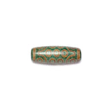Green/Khaki 21 Eyes Agate Dzi Beads Fengshui Agate DZI 39*14mm