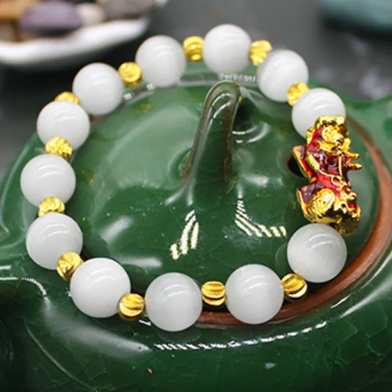 Colorful Fengshui Pixiu Crystal Bracelet Women Wealth