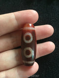 Tibetan Mystical Natural Stone Heaven Eyed Dzi Red Great Charm