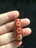 Tibetan Mystical Natural Stone Heaven Eyed Dzi Red Great Charm