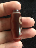 Tibetan Mystical Natural Stone Heaven Eyed Dzi Red Great Charm