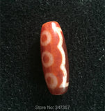 Tibetan Mystical Natural Stone Heaven Eyed Dzi Red Great Charm