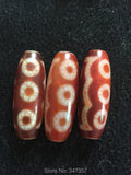 Tibetan 8 Eyes Mystical Dzi Red Stone Charm