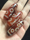 Tibetan 8 Eyes Mystical Dzi Red Stone Charm