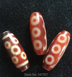 Tibetan 8 Eyes Mystical Dzi Red Stone Charm