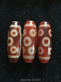 Tibetan 8 Eyes Mystical Dzi Red Stone Charm