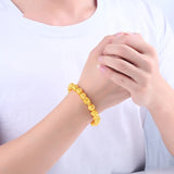 Fengshui Vietnam Pixiu Bracelets Natural Stone Golden Bead Couples Charm Bracele