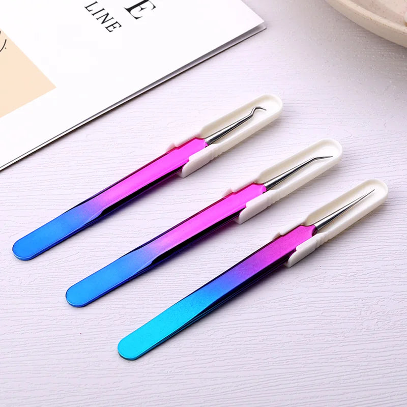 Colorful Stainless Steel Tweezers for DIY Beading Jewelry