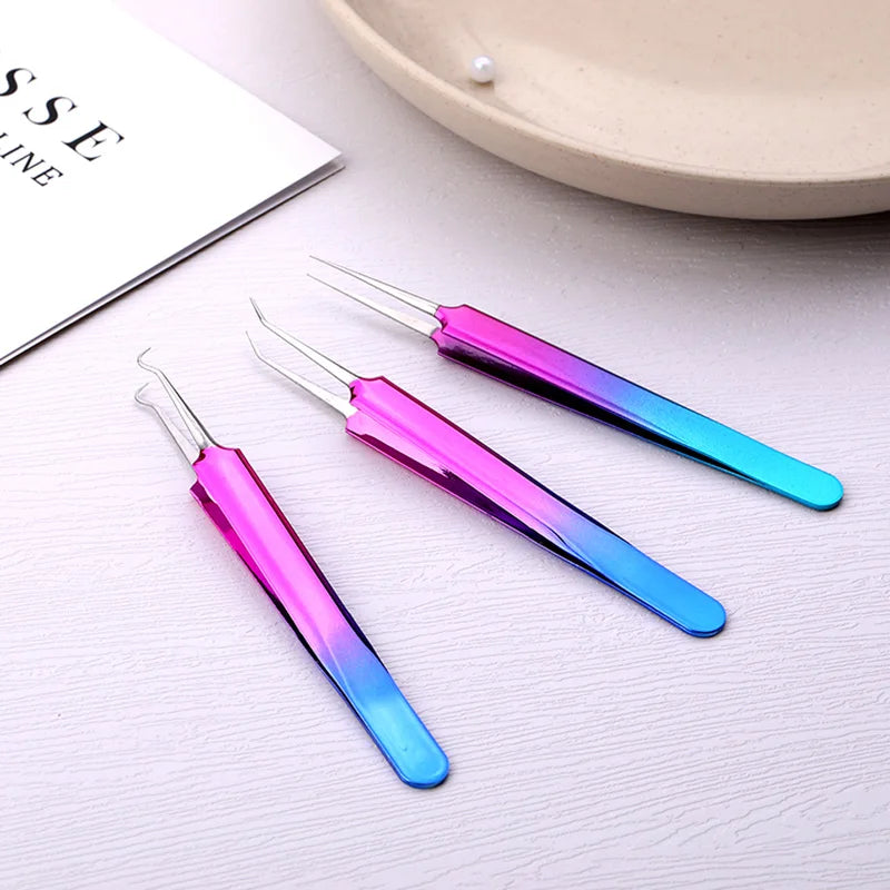 Colorful Stainless Steel Tweezers for DIY Beading Jewelry