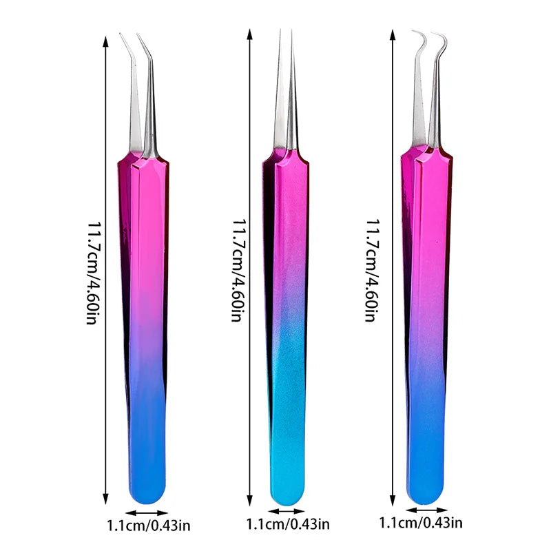 Colorful Stainless Steel Tweezers for DIY Beading Jewelry