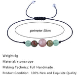 Fertility Wish Bracelet Natural Sun Stone Crystal Beaded Braided Adjustable