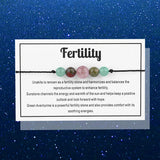 Fertility Wish Bracelet Natural Sun Stone Crystal Beaded Braided Adjustable