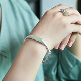 925 Sterling Silver Chinese Bamboo Bracelet