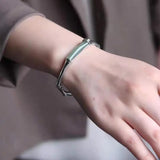 925 Sterling Silver Chinese Bamboo Bracelet