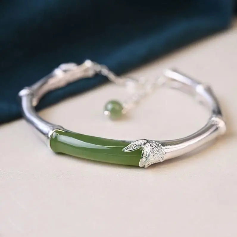 925 Sterling Silver Chinese Bamboo Bracelet