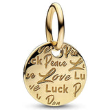 925 Silver Bell Linked Hearts Angel Wings Clover Bead Charm