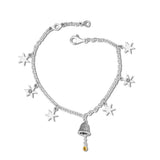 925 Silver Bell & Star Bracelets with CZ