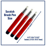 Fiberglass Scratch Brush Pen 3Pcs for Jewelry Watch Coin Cleaning