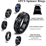 Fidget Rings Dragon Pattern Spinner Band Stress Relieving