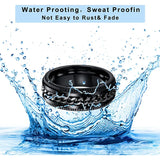 Fidget Rings Dragon Pattern Spinner Band Stress Relieving