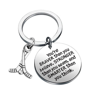 Field Hockey Skate Skating Football Keychain Keyring Charm Key Chain