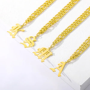 Old English Initial Letters Necklace