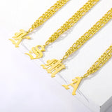 Old English Initial Letters Necklace