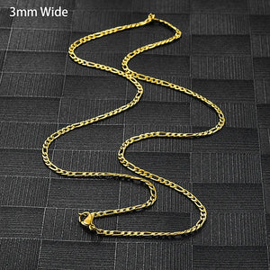 Stainless Steel Necklaces Link Men Women Chains Fancy Christmas