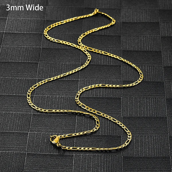 Stainless Steel Necklaces Link Men Women Chains Fancy Christmas