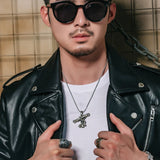 Saint Buddha Silver Pendant Men Style Retro Domineering Necklace