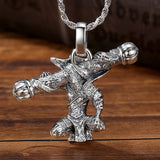 Saint Buddha Silver Pendant Men Style Retro Domineering Necklace