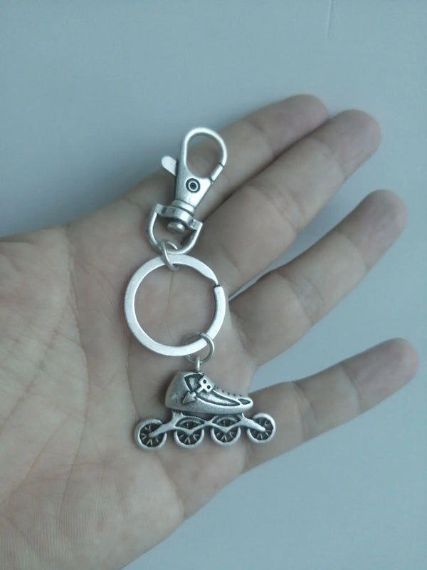 Figure Skating Key Chain - Ice Skate Pendant