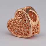 Sterling Silver Heart Beads for Jewelry Making DIY Charms