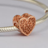 Sterling Silver Heart Beads for Jewelry Making DIY Charms