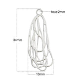 Leaf Filigree Findings Pendants 925 Sterling Silver Jewelry