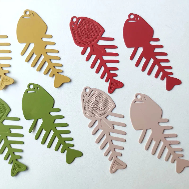 Fish Bones Metal Pendant Earrings Party Jewelry