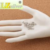 Filigree Flower Cross Charm Beads 35pcs DIY Jewelry Pendants L414