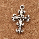 Filigree Flower Cross Charm Beads 35pcs DIY Jewelry Pendants L414