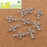 Filigree Flower Cross Charm Beads 35pcs DIY Jewelry Pendants L414