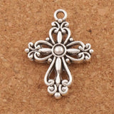 Heart Cross Religious Spacer Charm Beads Pendants Alloy Jewelry L425